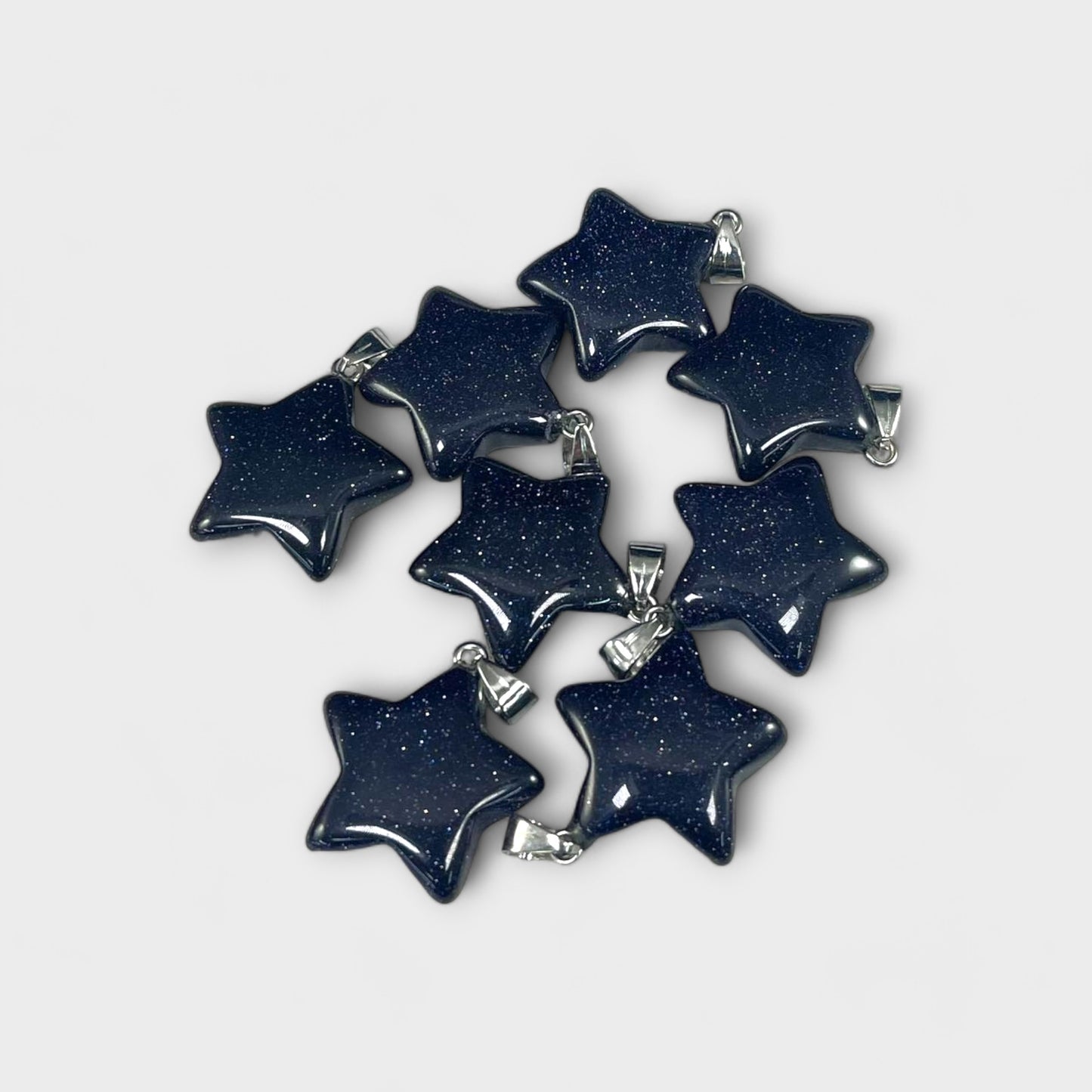 Blue Sandstone, Star Pendant, 25x24mm (1pc)