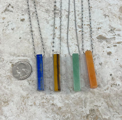 Lapis, Rectangle Tube, 8mmx45mm Pendant