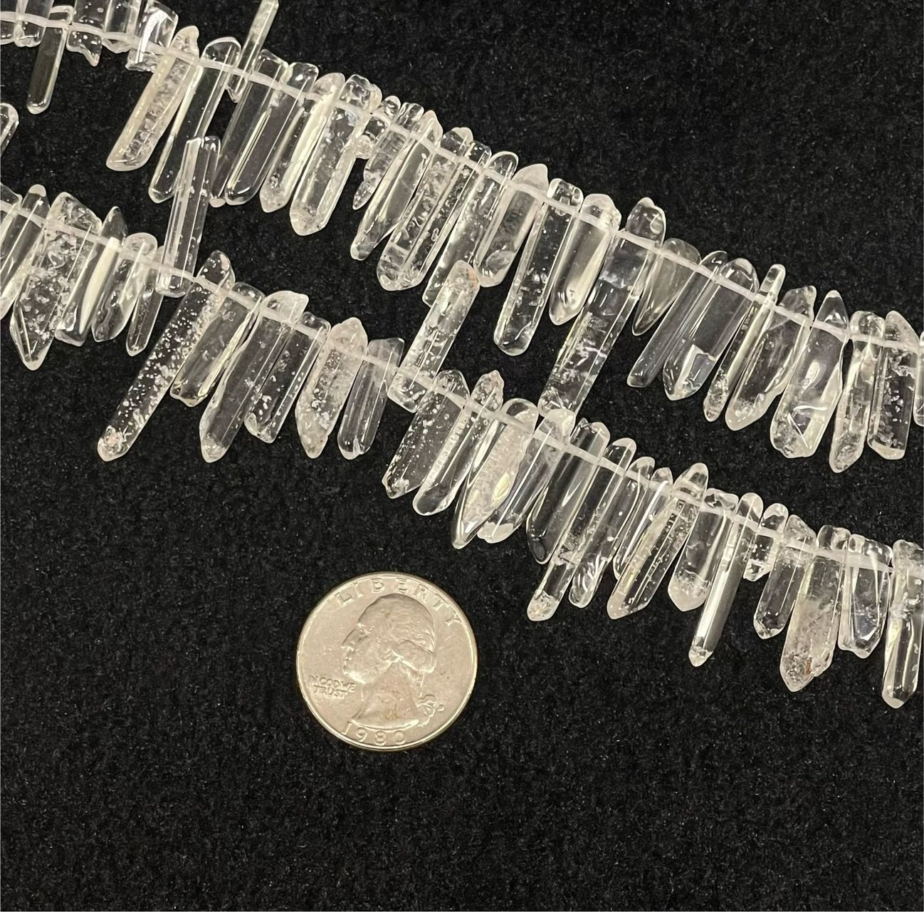 Crystal Quartz Points Strands