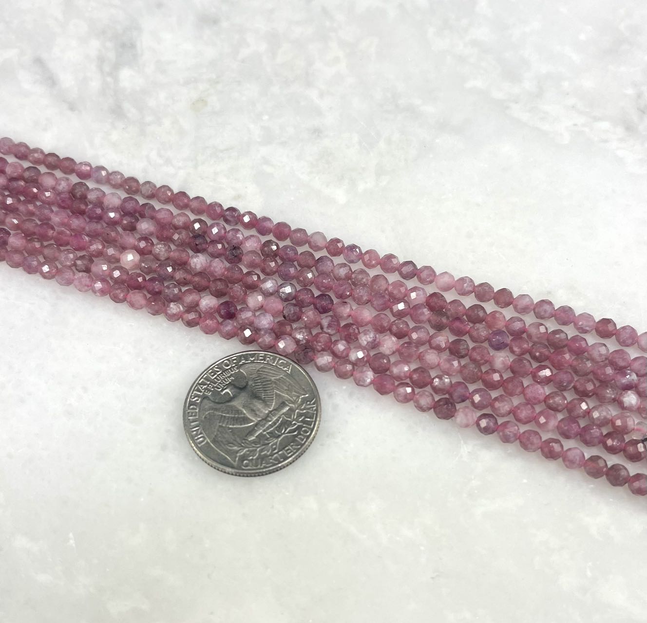 Pink Tourmaline 4mm Micro Faceted Round