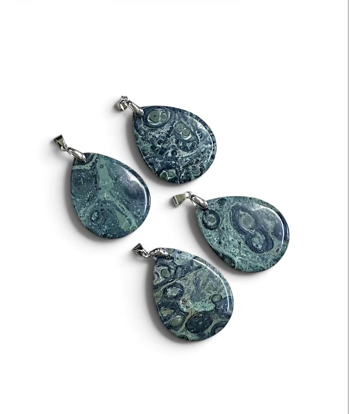 Kambaba Jasper Teardrop Shape Pendant 30x40mm