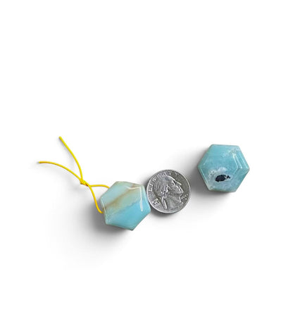 Multi Amazonite Hexagon Shape Pendant 25x28mm