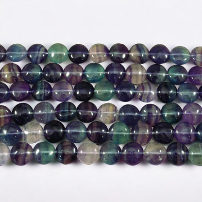 Rainbow Fluorite Coin Strands