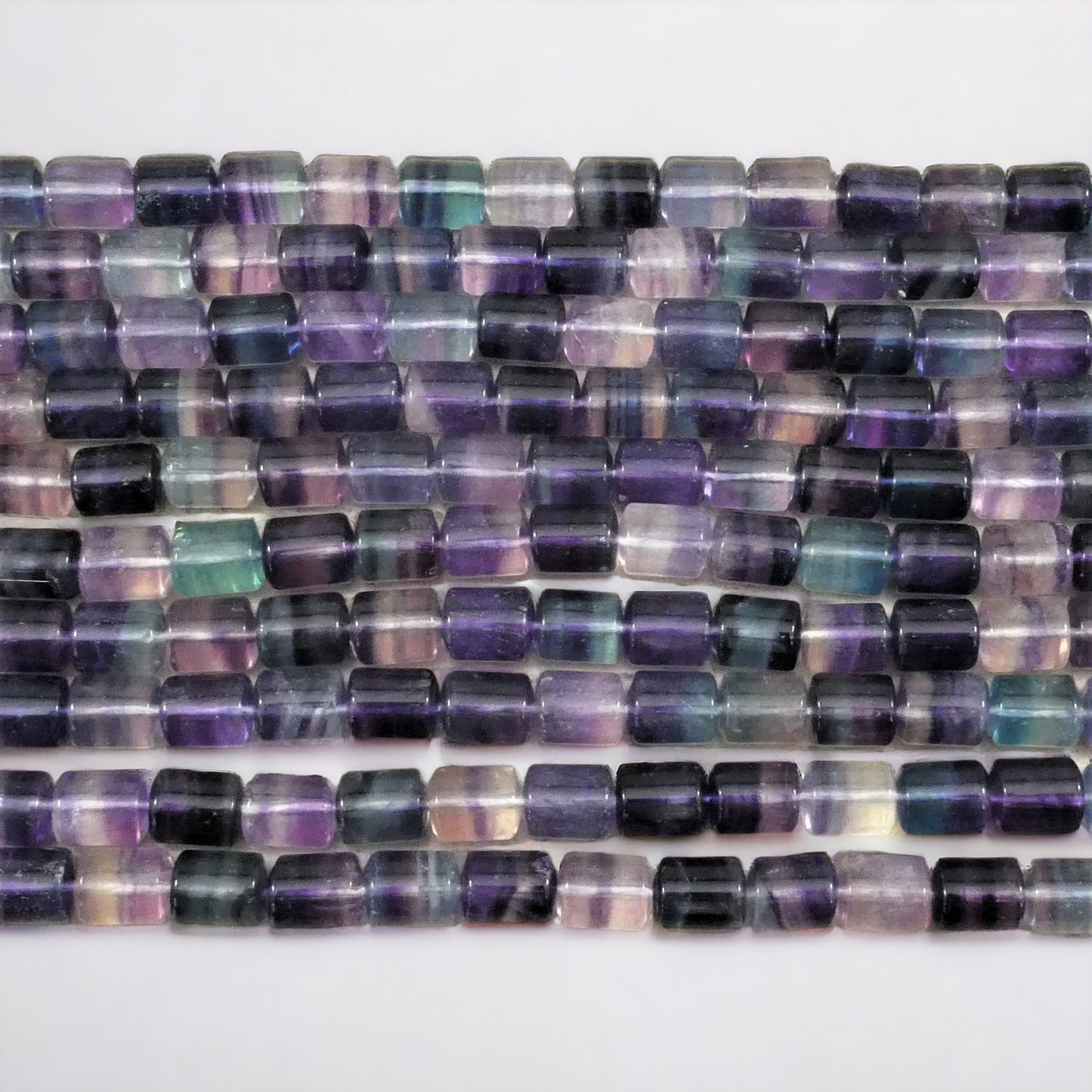 Rainbow Fluorite Tube Shapes