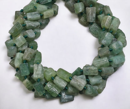 Green Kyanite Cut Tubes