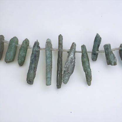 Green Kyanite Top Drilled Rough