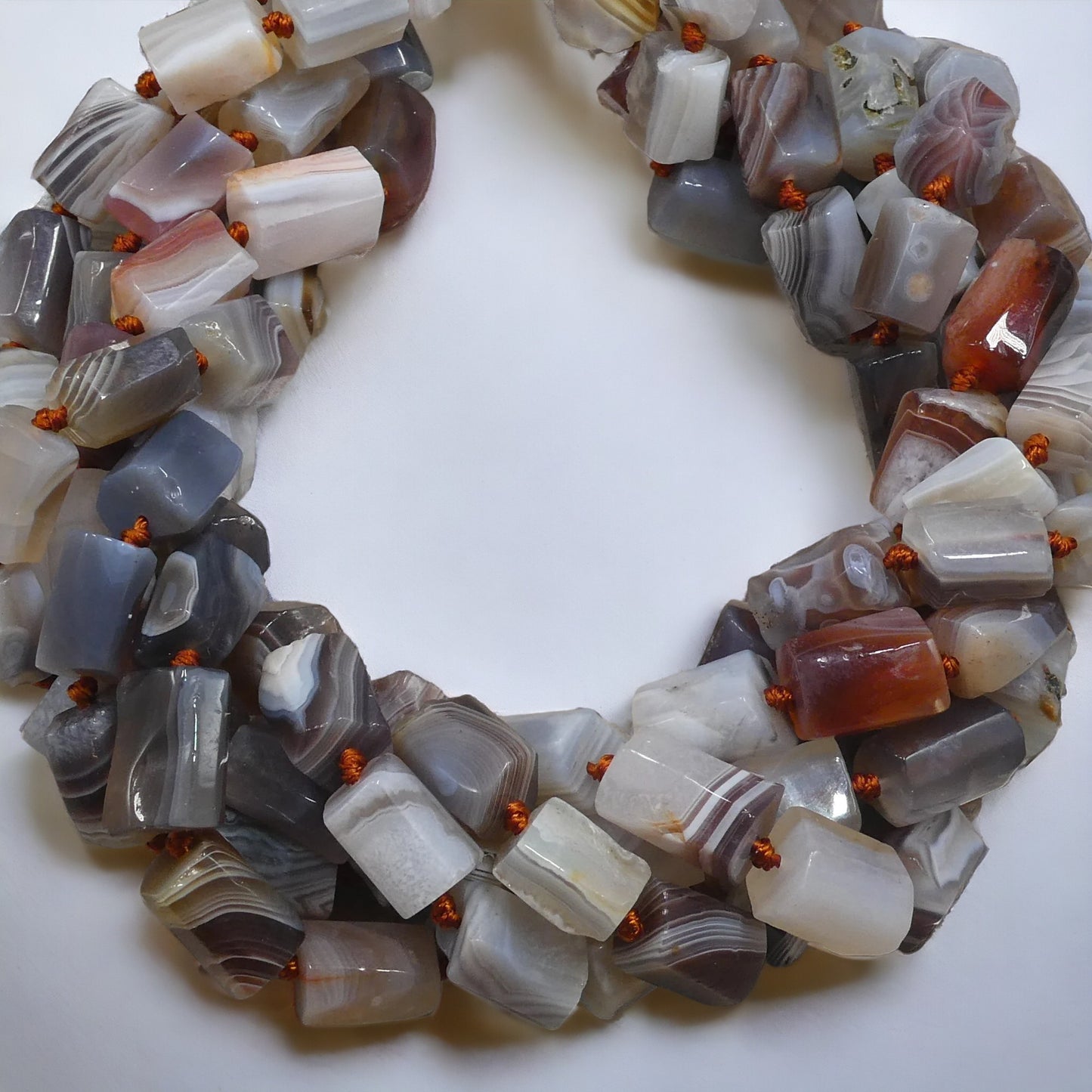 Botswana Agate Cut tubes