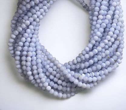 Blue Lace Agate Round 3mm 6mm