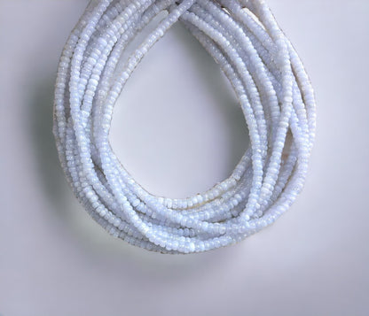 Blue Lace Agate Rondelle, 4mm