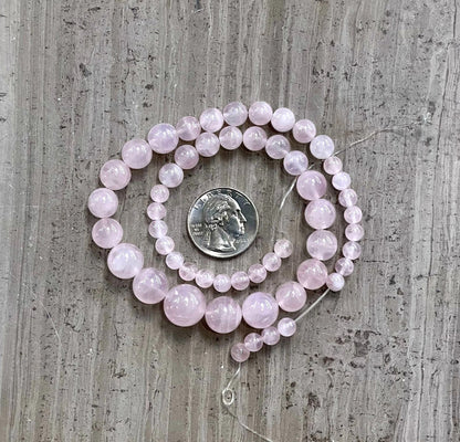 Rose Quartz Graduated Round 6-15mm