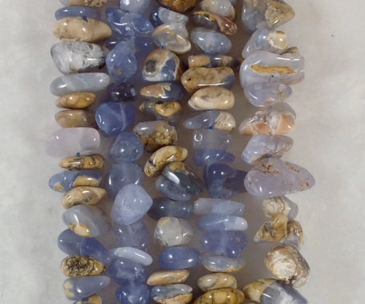 Skin On Blue Chalcedony Tumble Chips