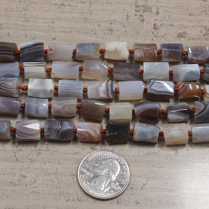 Botswana Agate Cut tubes