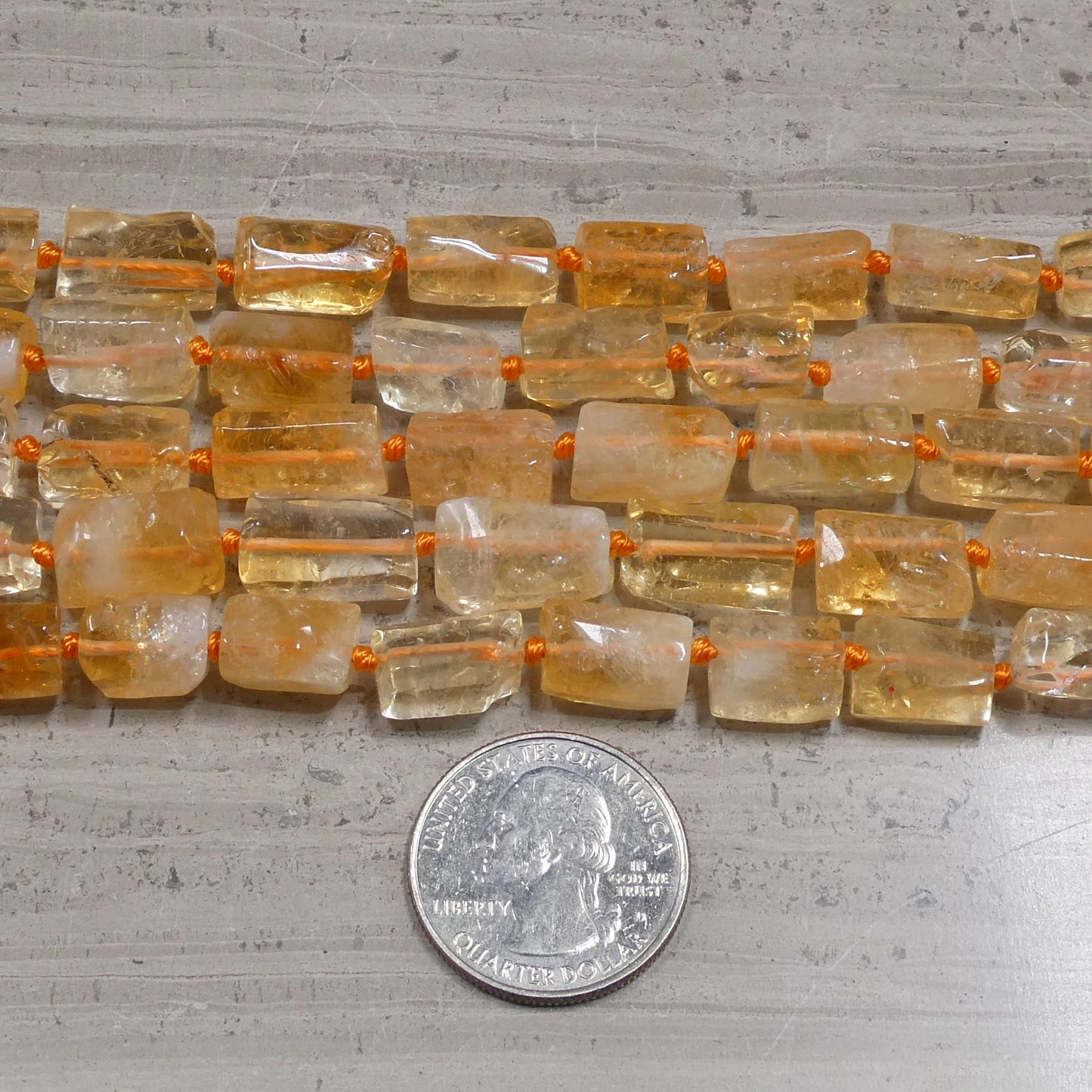 Citrine Cut Tubes