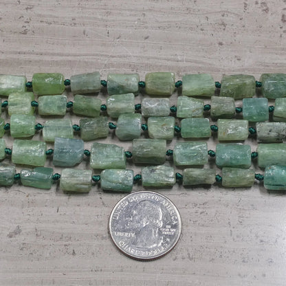 Green Kyanite Cut Tubes