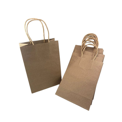 Prime Thick Paper Bags with Handle, Kraft Paper Shopping Gift Bags Red, Navy Blue, Green, Brown, Black (12pcs)