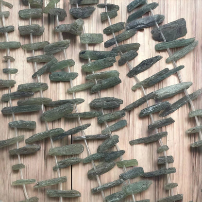 Green Kyanite Top Drilled Rough