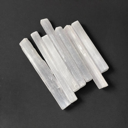 White Selenite Rough Sticks, 6-7 inch Long (1pc)