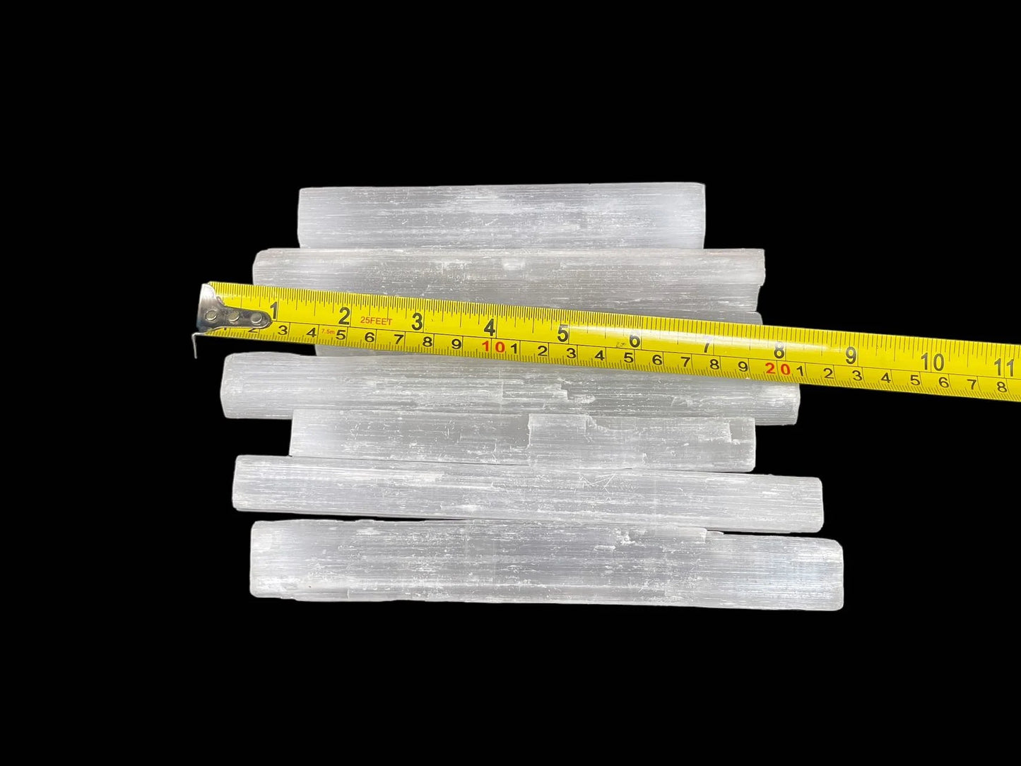 White Selenite Rough Sticks, 6-7 inch Long (1pc)