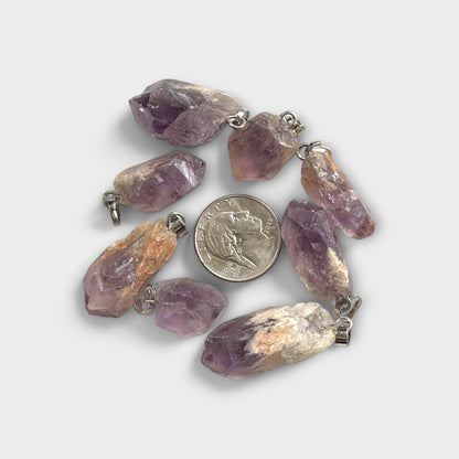 Phantom Amethyst, Rough Point Pendant