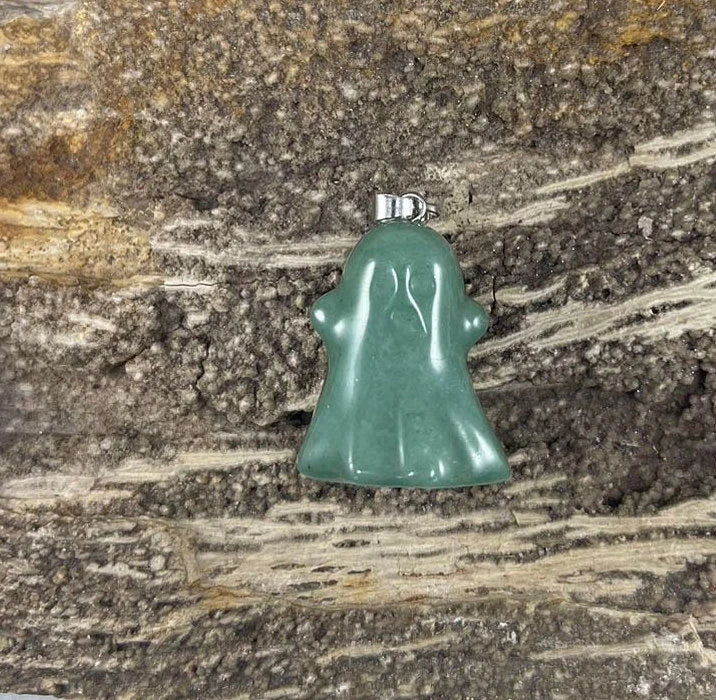 Halloween Ghost, Gemstone Pendants, 24x30mm (1pc)