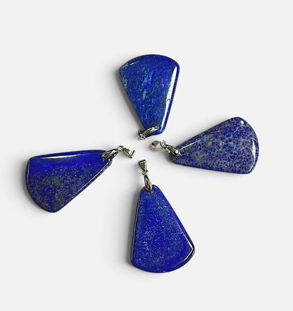 Natural Lapis, Trapezoid aka Axe Shape Pendant, 30x45mm