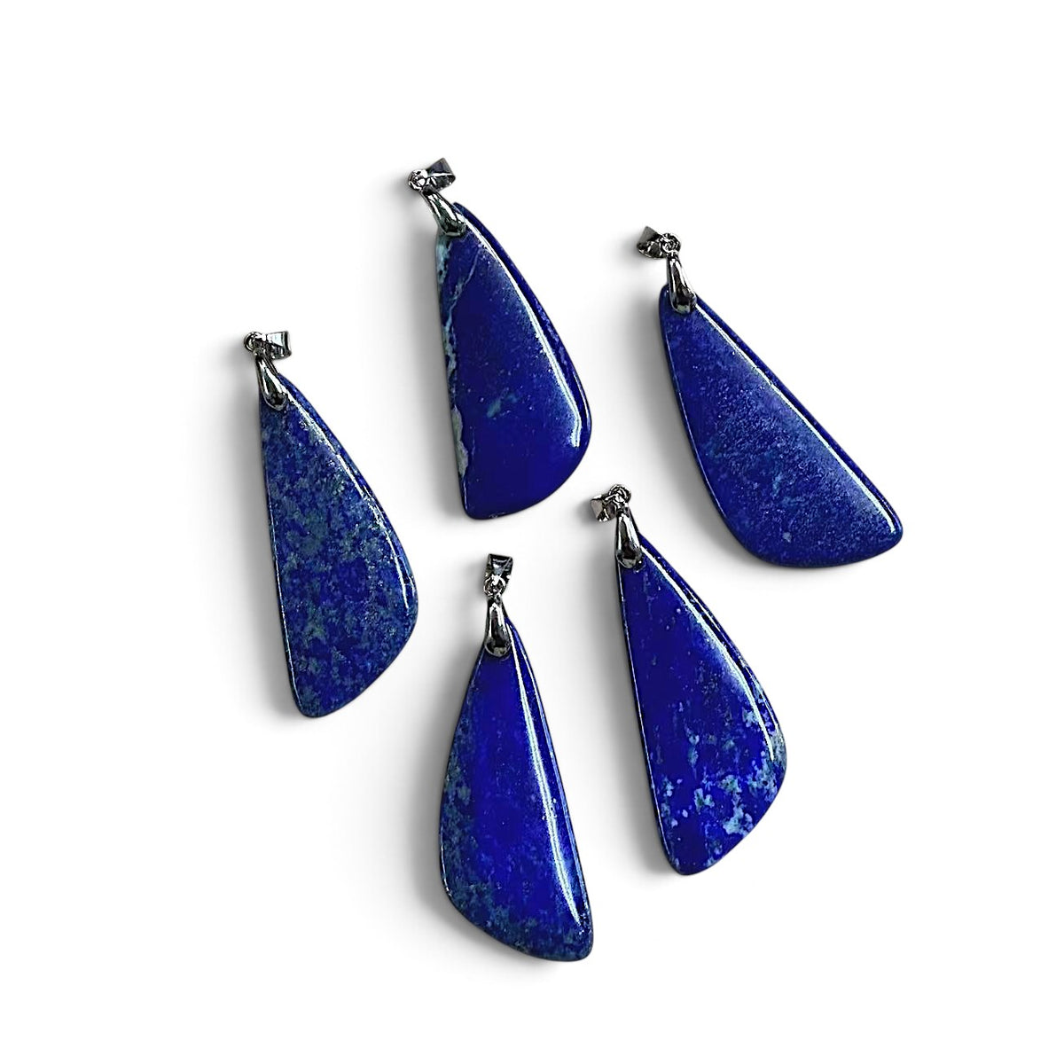Natural Lapis, Triangle Shape Pendant, 20x50mm