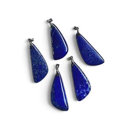 Natural Lapis, Triangle Shape Pendant, 20x50mm