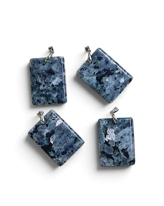 Larvikite Rectangle Shape Pendant 30x40mm