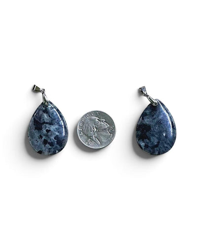 Larvikite Teardrop Shape Pendant 25x34mm