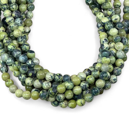 Lizardite Serpentine, Round 8mm