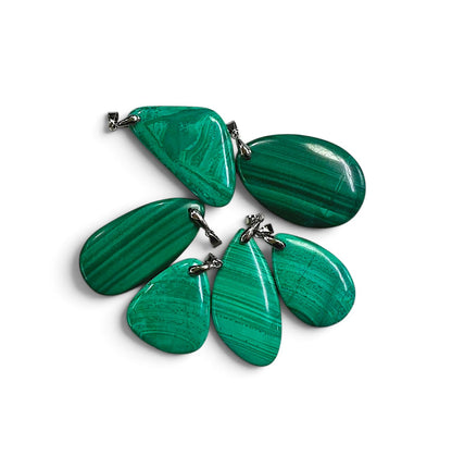 Natural Malachite, Freeform Pendant (1pc)