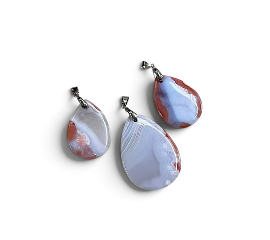 Moroccan Agate, Teardrop Pendant