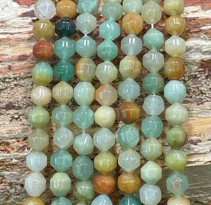 Multi Color Aventurine Cut Lantern 8mm