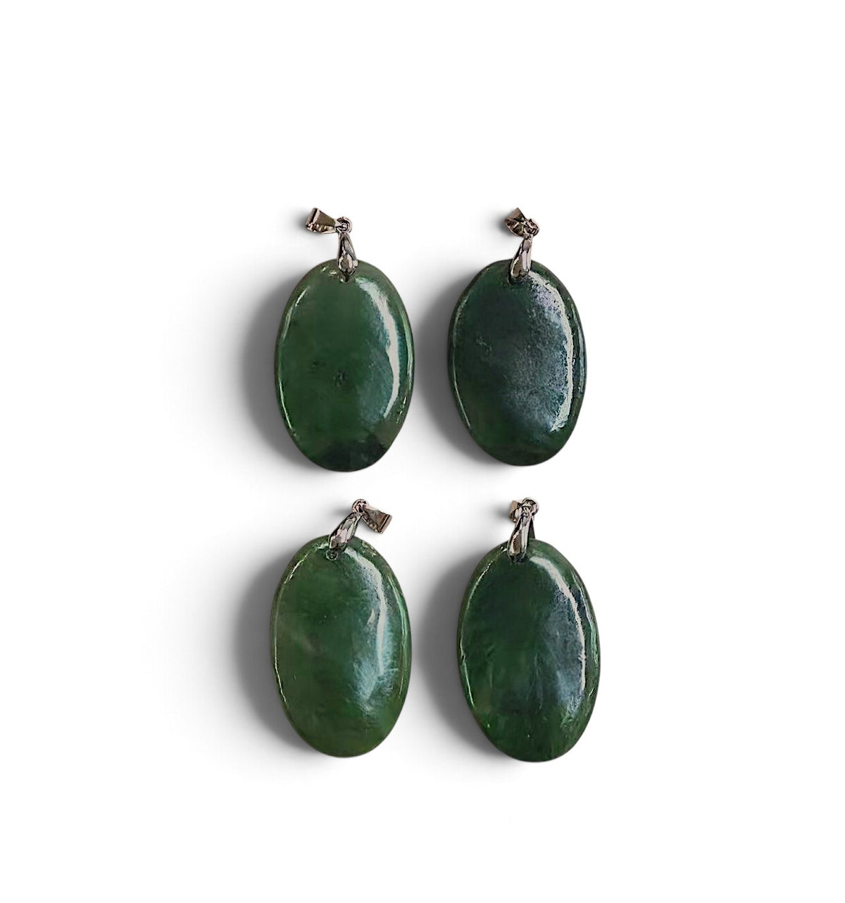 Nephrite Jade Oval Shape Pendant 25x38mm