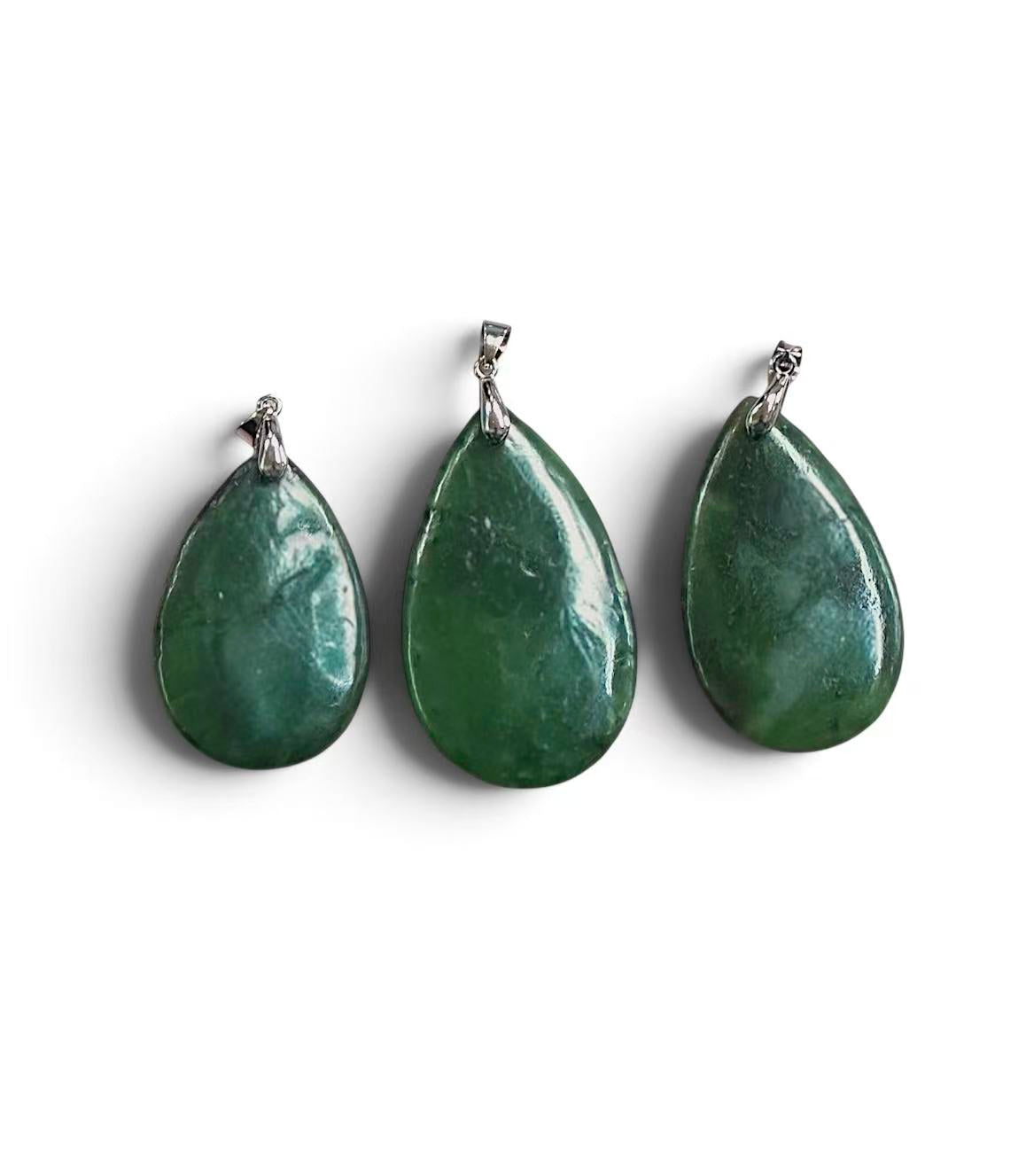 Nephrite Jade Teardrop Shape Pendant