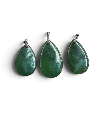 Nephrite Jade Teardrop Shape Pendant