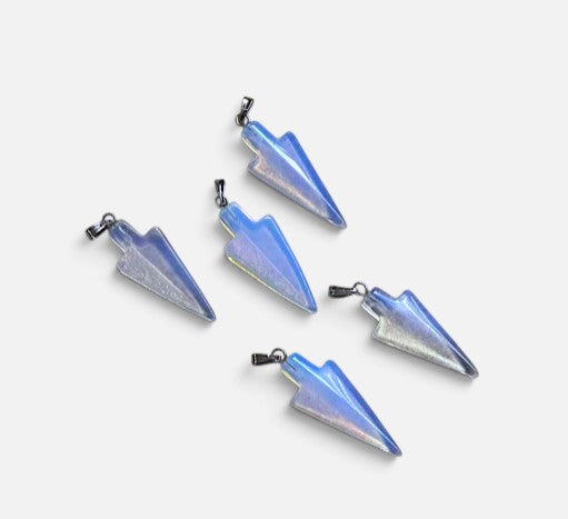 Opalite, Arrowhead Pendant, 13x29mm
