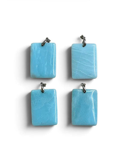 Amazonite Rectangle Shape Pendant, 35x42mm