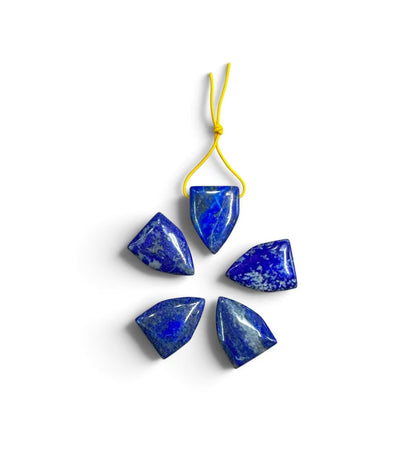 Natural Lapis Shield Shape Pendant 18x24mm