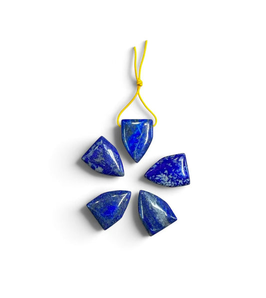 Natural Lapis Shield Shape Pendant 18x24mm