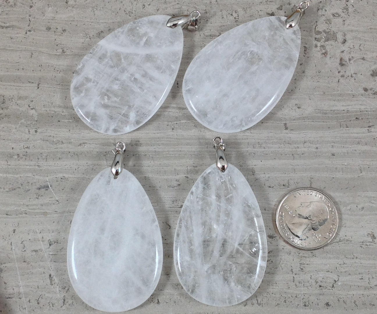 Crystal Quartz Teardrop Pendant