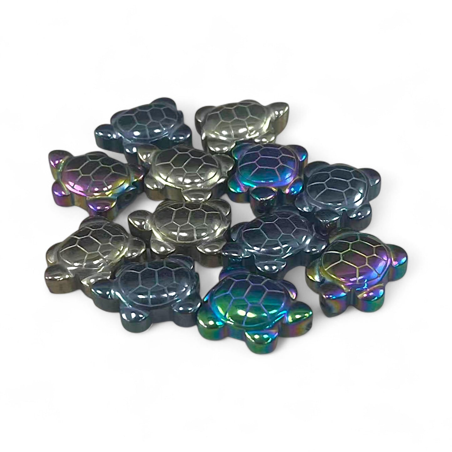 Hematite Turtle Shape, Loose Bead 13x16mm (1pc)